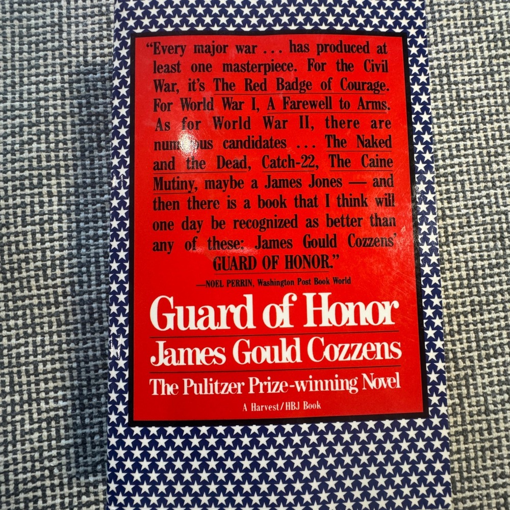 Guard of Honor James Gould Cozzens Pulitzer Prize WWII Fiction HBJ Paperback